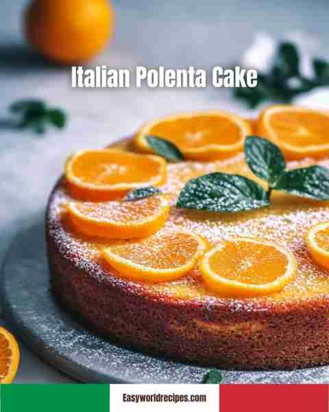🍊 Italian Polenta Cake Italian Polenta Cake is a moist, rustic dessert made with polenta and almond...