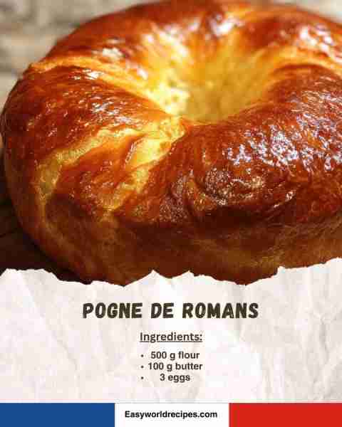 🥮 Pogne de Romans (Brioche Ring) ✨ A traditional brioche from Romans-sur-Isère, enriched with eggs...