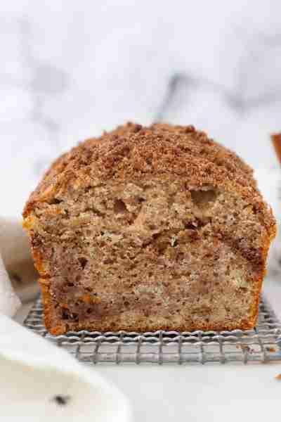 This soft and spiced cinnamon apple bread is moist, flavorful, and perfect for fall baking!