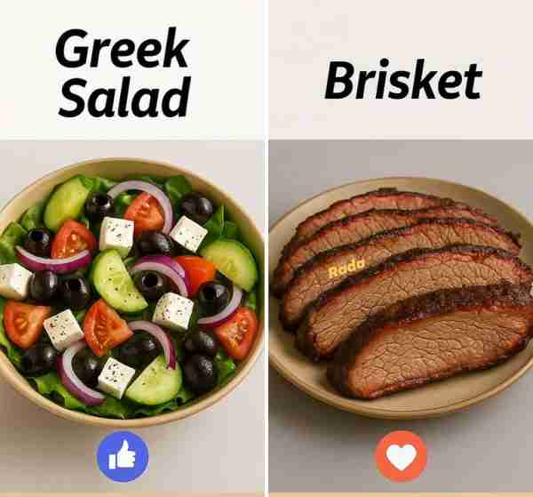 🥗🇬🇷 Greek Salad Greek salad is a refreshing Mediterranean dish made with crisp cucumbers, juicy tom...