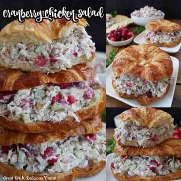 Cranberry Chicken Salad! 🥪💖 Serve with crackers, chips, or as a sandwich on croissants! RECIPE BEL...