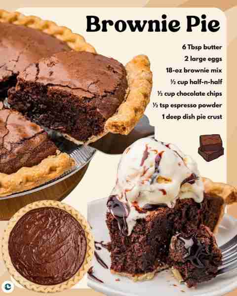 That crackly brownie top. That gooey center. That flaky pie crust. YES, please!