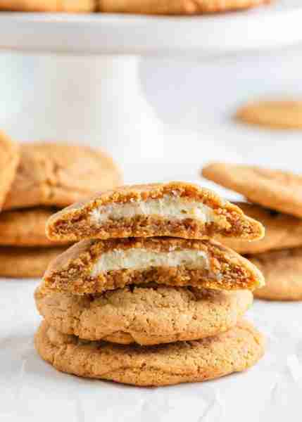 Soft, golden cookies on the outside with a creamy cheesecake surprise in the middle—this indulgent t...