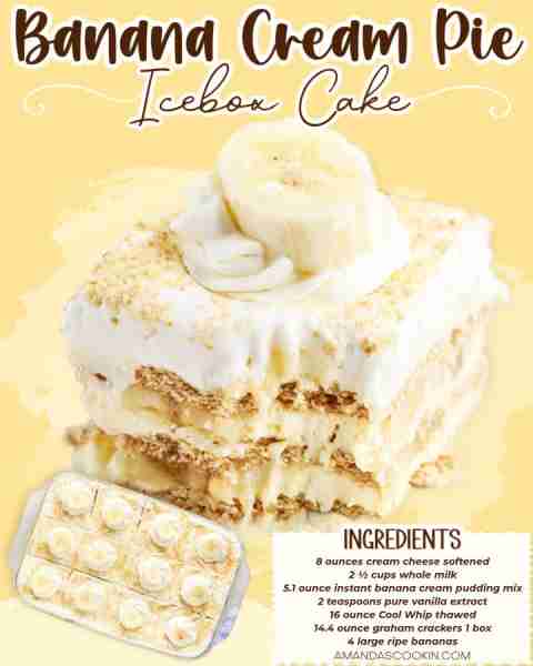 I just love this recipe from Amanda's Cookin' and recipe link in the comments. BANANA CREAM PIE ICEB...