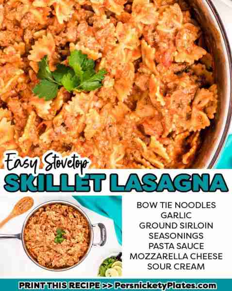 30 Minute, Stovetop Skillet Lasagna 🤩 All the flavors of lasagna in an easy, affordable skillet! Yo...