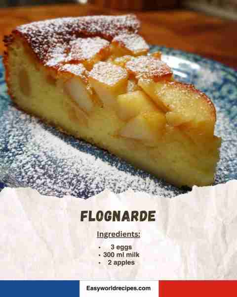 🍏 Flognarde aux Pommes (Apple Flognarde) 🍎 A cousin of the clafoutis, made with apples and custard...