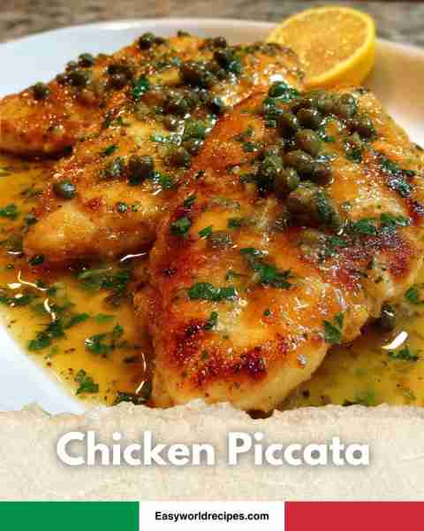🍋 Chicken Piccata Tender chicken in a buttery lemon caper sauce. Zesty, light & so Italian. What u...