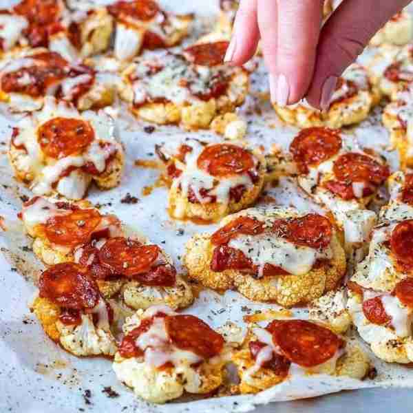 Roasted Cauliflower Pizza Bites 🍕😍