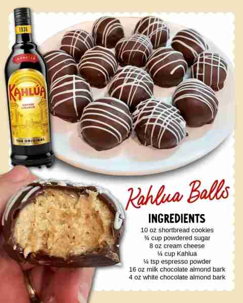 One bite of these Kahlua Balls and you’ll be hooked… sweet, boozy perfection 💕🍫 Ingredients 10 oun...