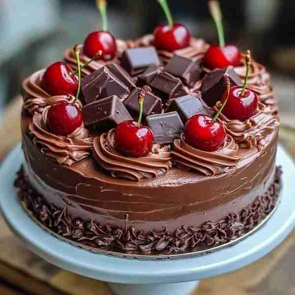 Cherry Chocolate Delight Cake Ingredients: For the cake: 1 box chocolate cake mix (devil’s food or f...