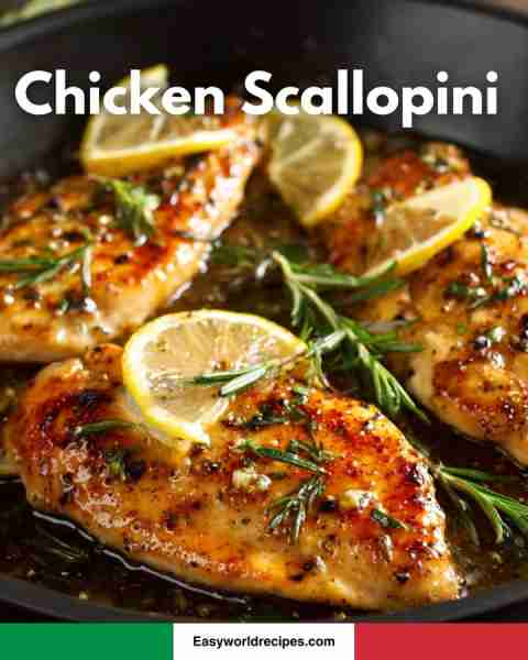 Chicken Scallopini — delicious recipe below 🍋🍗