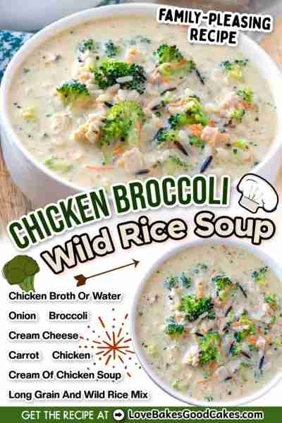 Chicken Broccoli Wild Rice Soup makes for an easy family-pleasing recipe that is chock-full of delic...