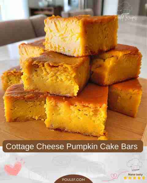 Cottage Cheese Pumpkin Cake Bars 🎃🍰 – Cozy, Protein-Packed & Low-Sugar Ingredients: 1 cup cottage...