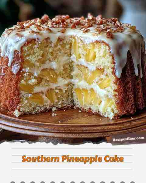 Southern Pineapple Cake 🍍 Indulge in a delightful slice of Southern sweetness! 📋 Ingredients -...