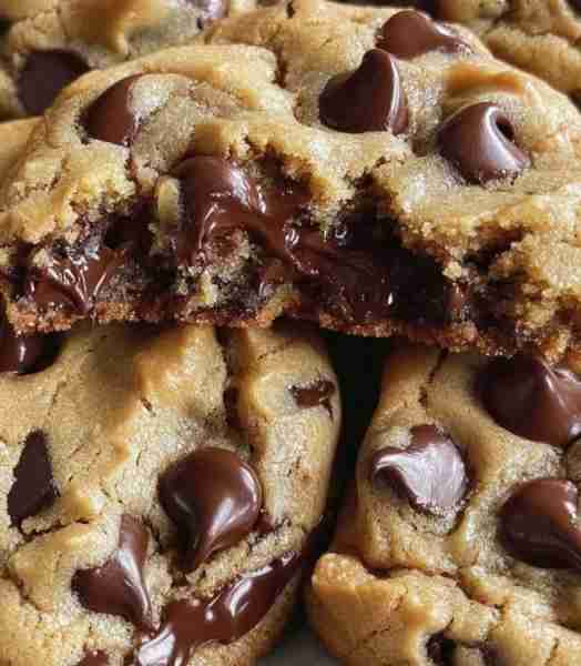 Bakery-Style Chocolate Chip Cookie recipe that gives you those big, chewy, gooey-centered cookies wi...
