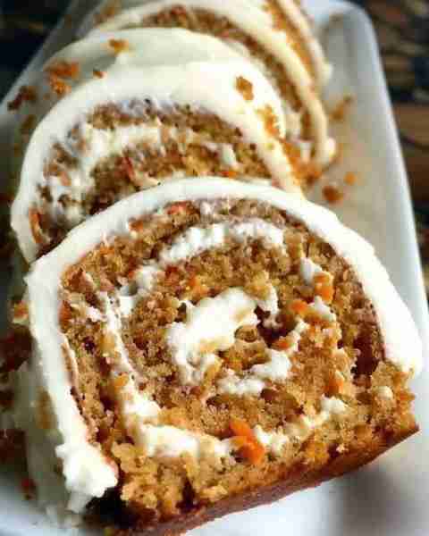 Carrot Cake Roll with Cream Cheese Frosting Filling Save this recipe carefully, because it is a real...