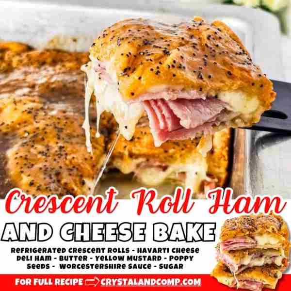 CRESCEN ROLL HAM & CHEESE BAKE! 💖 Perfect for busy weeknights, this quick and hearty dish comes tog...