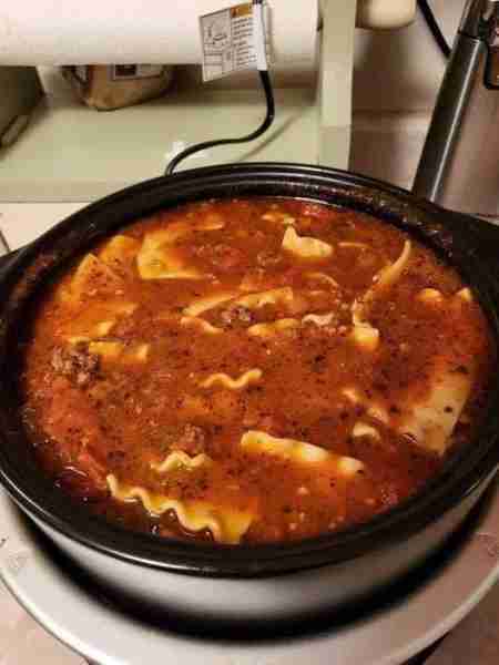 Lasagna soup. First time making but won't be the last. I don't think I have ever made a soup with mo...