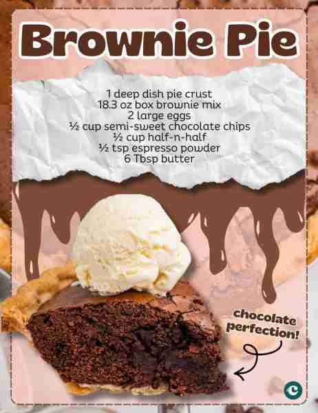 This Brownie Pie is rich, fudgy, and perfect with a scoop of ice cream—an easy dessert everyone will...
