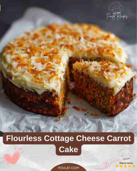 Flourless Cottage Cheese Carrot Cake! Mom couldn’t believe it had no flour and said: “Write this rec...