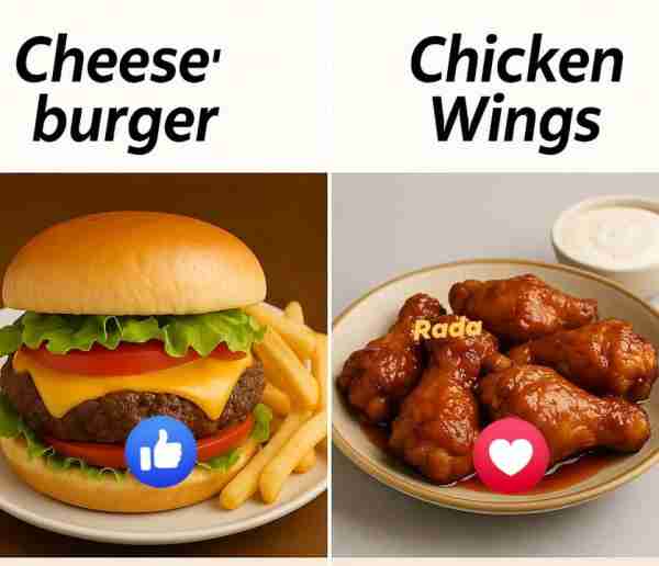 🍔🧀 Cheeseburger A cheeseburger is a juicy beef patty layered with melted cheese, fresh lettuce, to...