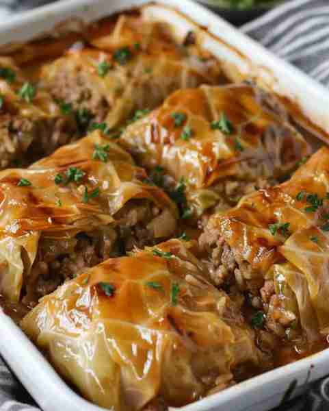 Beef and Rice Stuffed Cabbage Rolls Ingredients Main Ingredients: 1 large head of cabbage: Blanched...