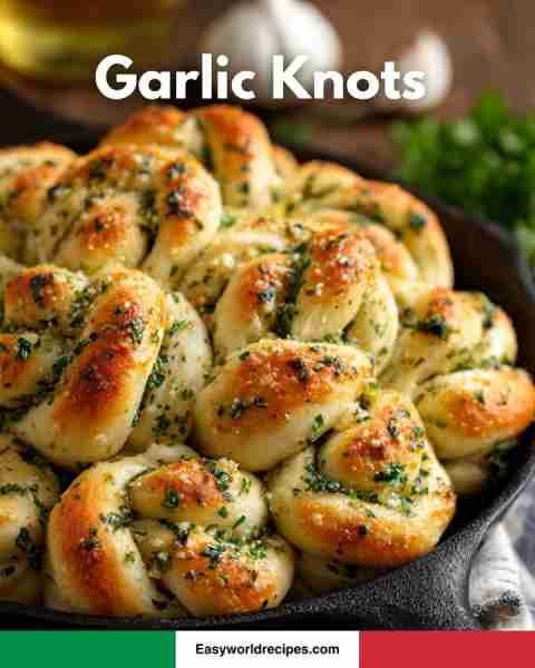 Garlic Knots — easy bread recipe below 🧄🥖