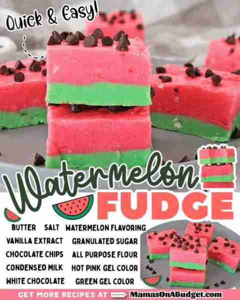 This Watermelon fudge is perfect for summertime, sweet and fudgy, perfect for a BBQ or picnic. It's...