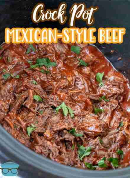 This Crock Pot Mexican-Style Shredded Beef is perfect for taco night! Chuck roast, salsa, taco seaso...