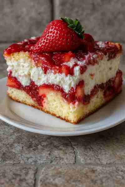 Strawberry Earthquake Cake Introduction deesviral shares a gooey strawberry dessert that’s bursting...