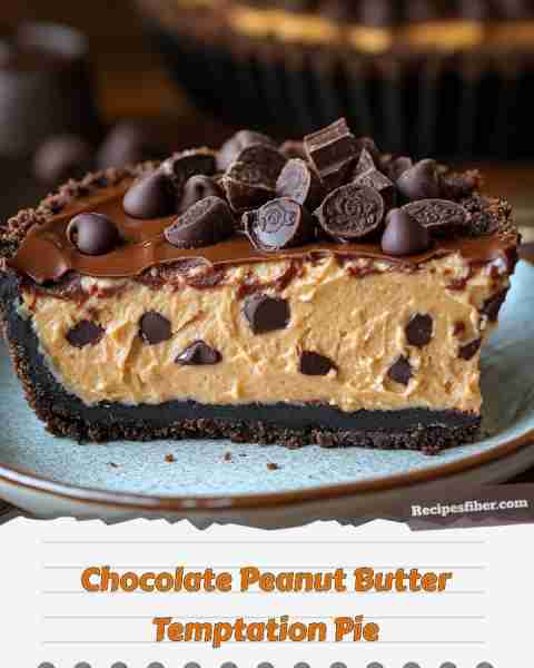 Chocolate Peanut Butter Temptation Pie 🍰 Indulge in a rich, creamy dessert that's perfect for any...