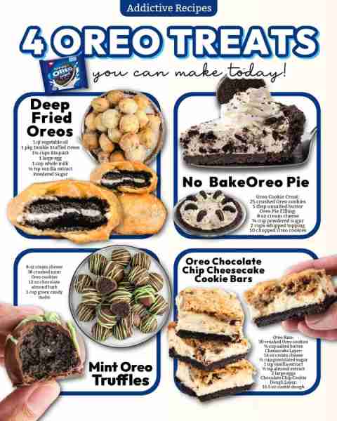 Oreo lovers, this one’s for you! 4 treats you can whip up today with everyone’s favorite cookie 😍🍫...