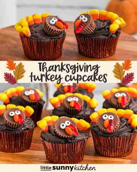 How cute are these little turkeys?! 🦃 Perfect for Thanksgiving dessert tables or classroom parties