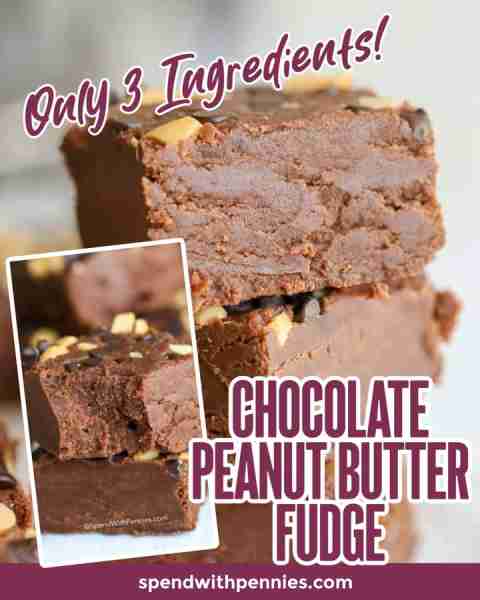 Comment RECIPE to get the recipe! Chocolate Peanut Butter Fudge is an incredibly delicious treat tha...