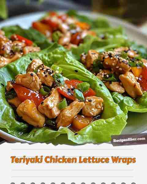Teriyaki Chicken Lettuce Wraps 🥬 Satisfy your cravings with these delicious and healthy wraps! 📋...
