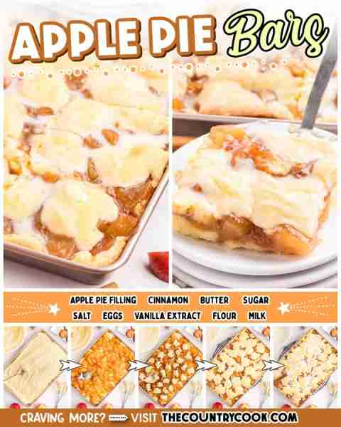 These easy Apple Pie Bars have all the flavor of an apple pie with a buttery crust and sweet apple p...