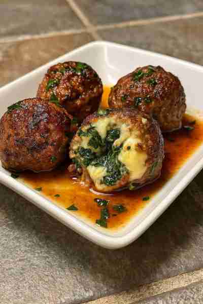 Spinach Garlic Meatballs Stuffed with Mozzarella Introduction deesviral brings you a kitchen favorit...