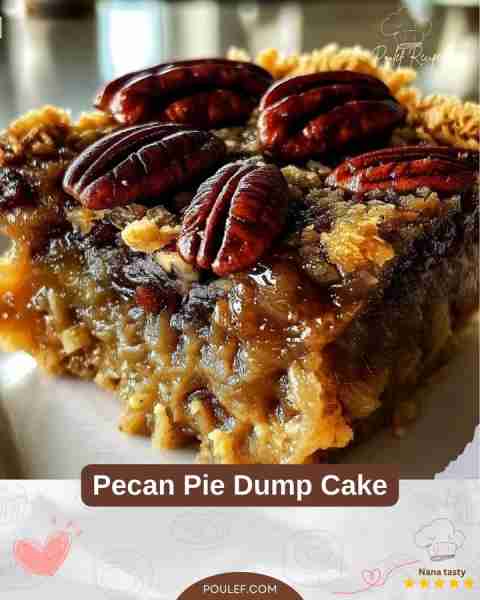 Pecan Pie Dump Cake Ingredients: - 1 box yellow cake mix - 1 cup pecans, chopped - 1 cup unsalted bu...