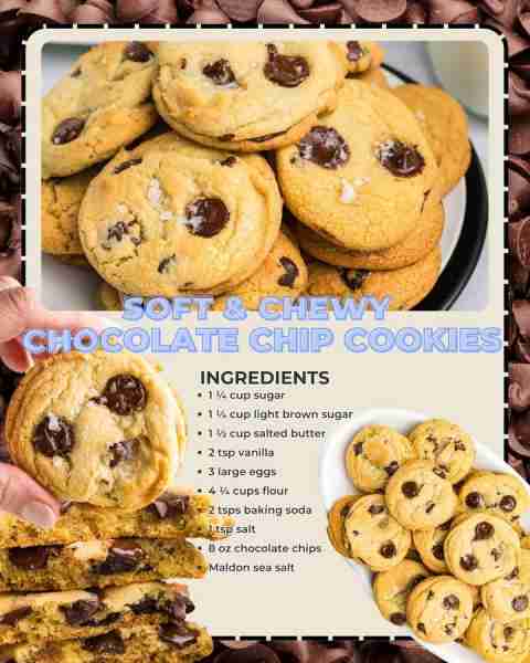 This vintage Pillsbury recipes makes the best soft & chewy chocolate chip cookies 🤩 You'll need 🍪...