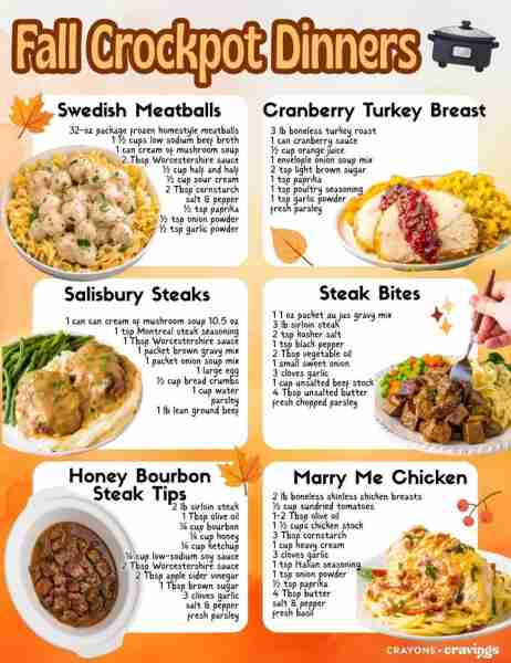Cozy crockpot meals perfect for fall nights 🍂🧡 🤎 SWEDISH MEATBALLS 32-oz frozen homestyle meatbal...