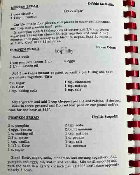 Even more pumpkin bread recipes to try! (From 1986)