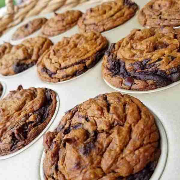 Chocolate Pumpkin Swirl Muffins Flourless-Moist-Gooey-SIMPLE 🧡