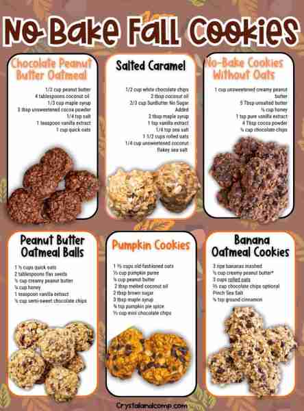 🎃 NO BAKE FALL COOKIES Each of these recipes come together fast. YUM! RECIPE LIST IN THE COMMENTS🎃