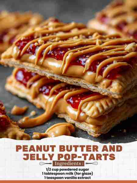 Peanut Butter and Jelly Pop-Tarts Ingredients: 1/2 cup powdered sugar 1 tablespoon milk (for glaze)...