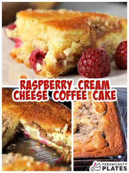 Raspberry Cream Cheese Coffee Cake 🤩 For the Cake Layer 2 ⅓ cups flour 1 ⅓ cups sugar ¾ tsp salt ¾...