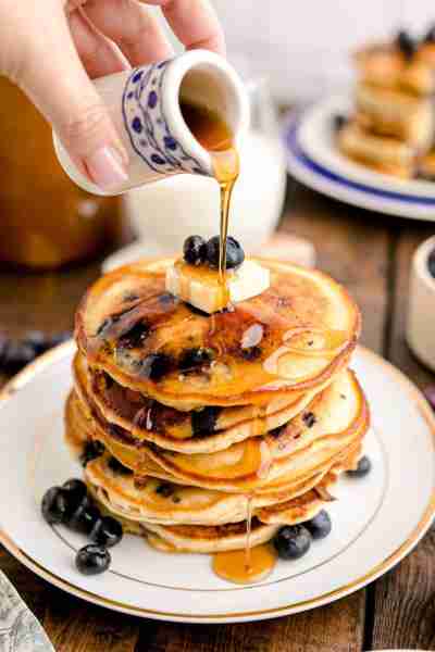 🥞🫐 Say goodbye to boring boxed pancake mixes and hello to these delicious Blueberry Pancakes! 😋🌟...