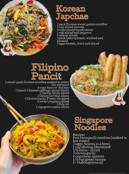 Delicious Noodles Stirfry Recipes! A great selection to choose from. All tastes great. I love the fl...