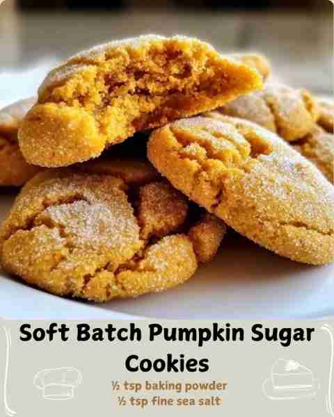 🎃 Soft Batch Pumpkin Sugar Cookies 🍪 Ingredients 1¾ sticks (14 tbsp / 198g) unsalted butter, softe...