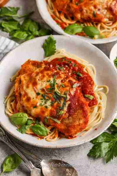 Comment RECIPE to get the recipe! This chicken parmesan recipe is an elegant weeknight favorite. Ten...