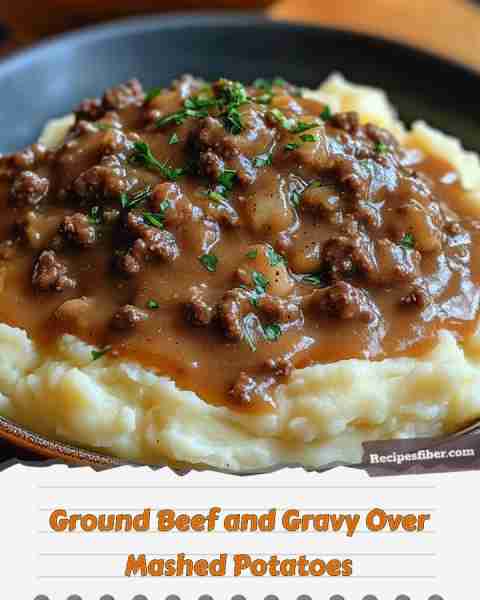 Ground Beef and Gravy Over Mashed Potatoes 🍽️ Satisfy your comfort food cravings with this hearty d...